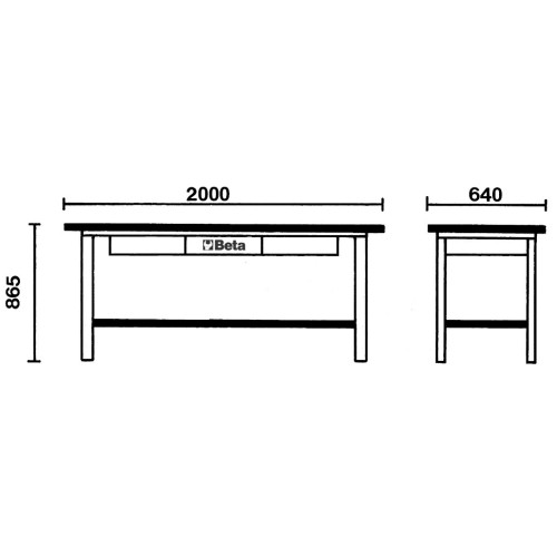 BETA C56M-O MAXI WORKBENCH PIANO ACCIAIO OR. C56M-O