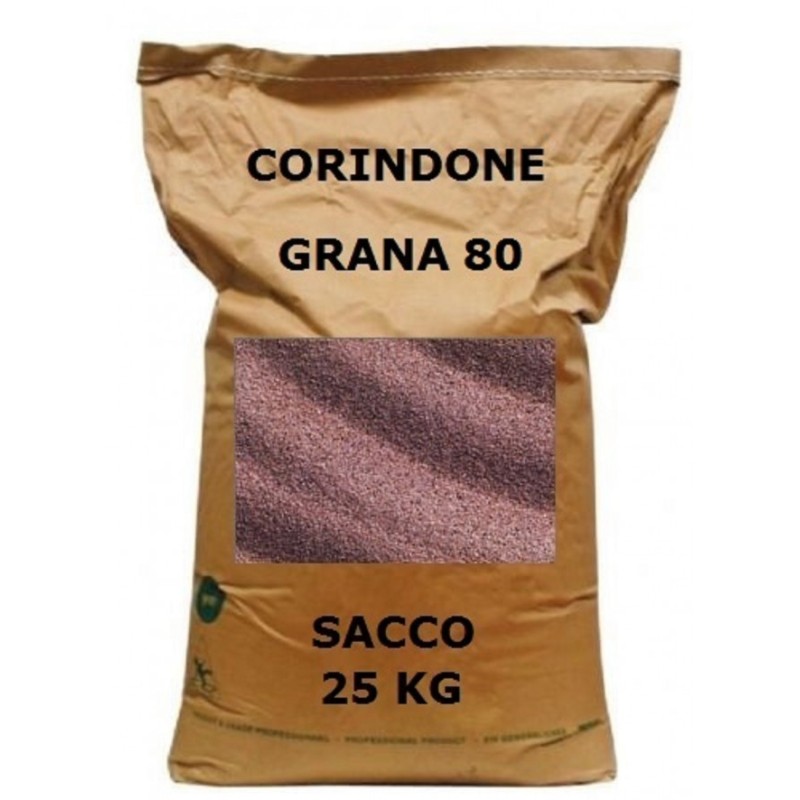 CORINDONE GR.80 SACCO 25KG PER SABBIATRICE